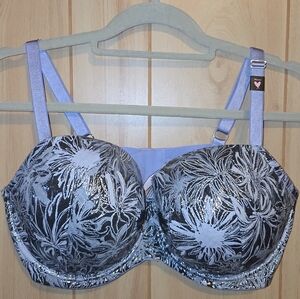 Victoria's Secret NEW Dream Angels Lined Demi Bra 38DDD Purple Silver